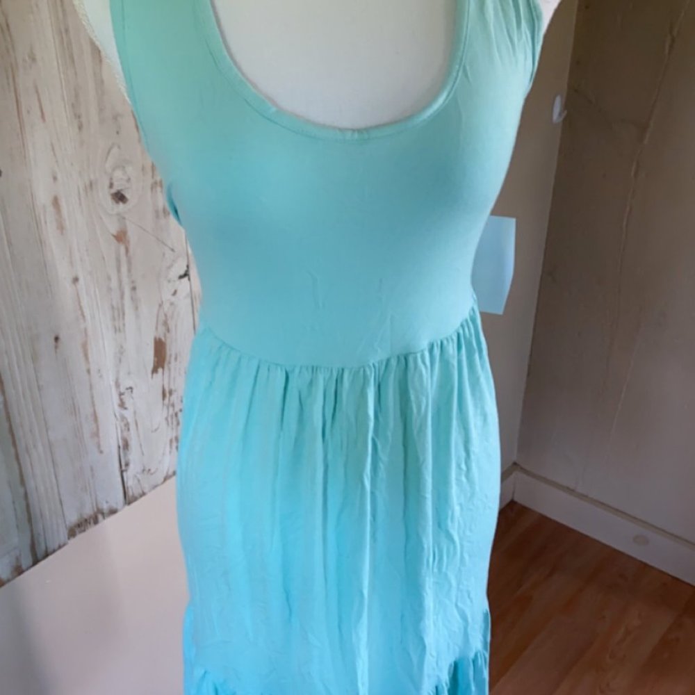 NWT 1X Seafoam Forever 21 Ruffle Dress